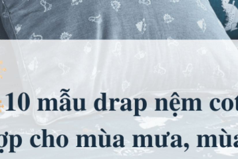 Top 10 mẫu drap nệm cotton phù hợp cho mùa mưa, mùa đông 