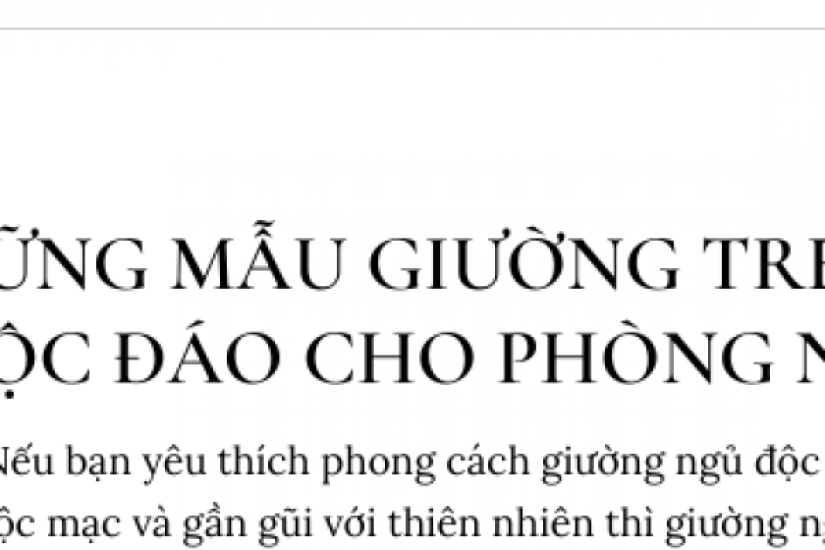 Những mẫu giường tre đẹp, độc đáo cho phòng ngủ