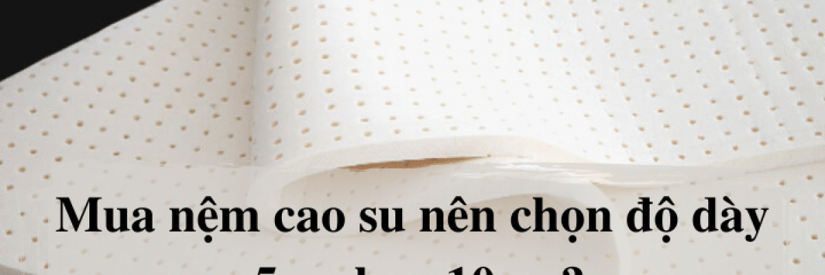 Mua nệm, đệm cao su nên chọn độ dày 5cm hay 10cm?